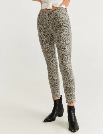 Pantaloni Mango, animal print, 34