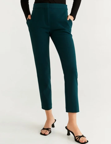 Pantaloni Mango, verde, 34