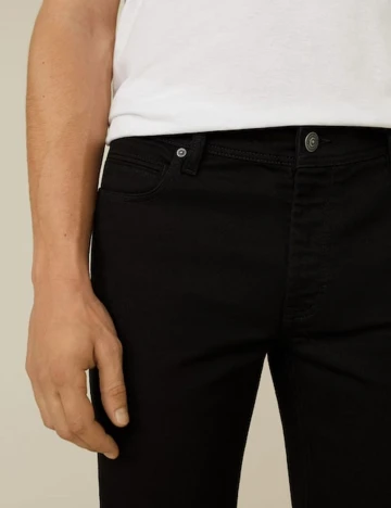 Blugi Jan slim fit negri, black denim, 36