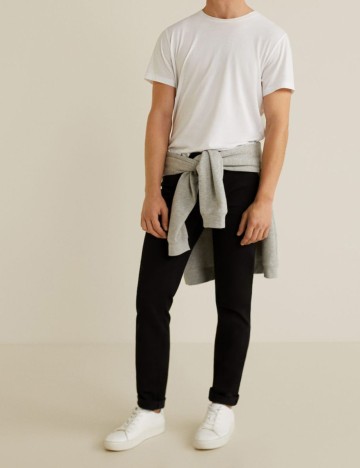 Blugi Jan slim fit negri, black denim, 36