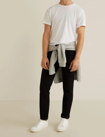 Blugi Jan slim fit negri, black denim, 36