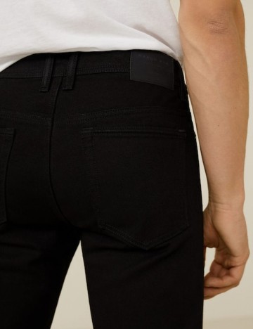 Blugi Jan slim fit negri, black denim, 36