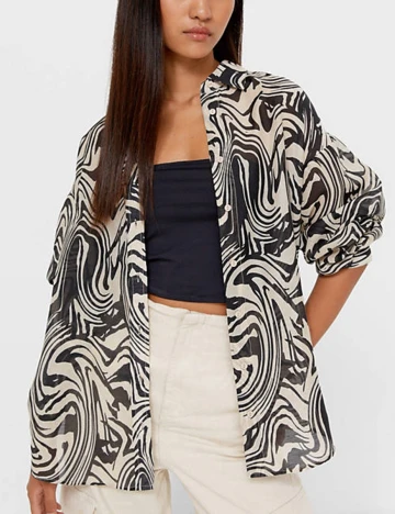 Camasa Stradivarius, bej, XS
