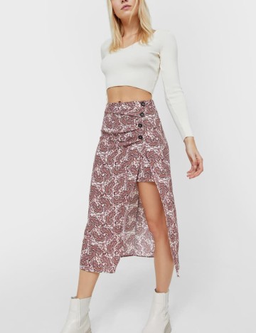 Fusta Stradivarius, roz, 34