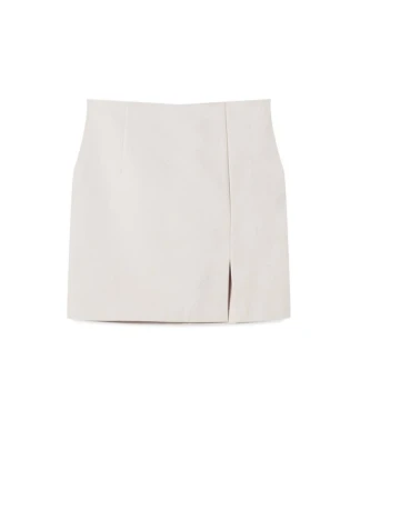 Fusta Stradivarius, crem, M Crem
