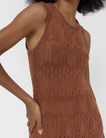 Rochie scurta Stradivarius, maro, XS