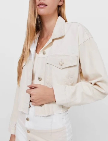 Jacheta Stradivarius, crem, S