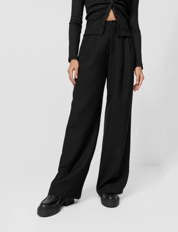 Pantaloni Stradivarius, negru, 42