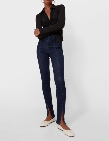 Blugi Stradivarius, bleumarin, 36