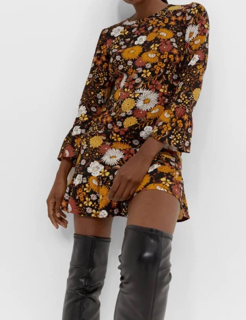 Rochie scurta Stradivarius, floral, S