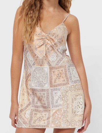 Rochie scurta Stradivarius, bej, XS