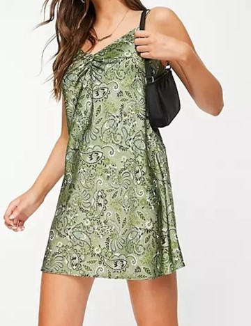Rochie scurta Stradivarius, verde, XS