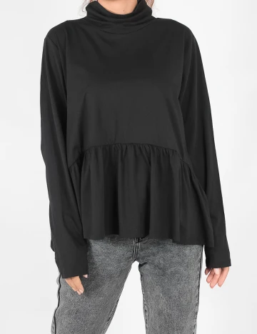 Bluza Pieces Plus Size, negru Negru