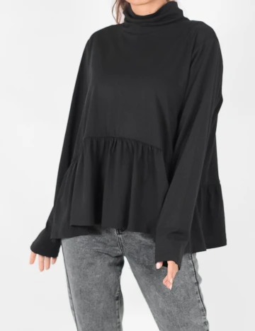 Bluza Pieces Plus Size, negru Negru