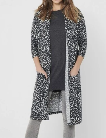 Cardigan Only, animal print, M Animal print