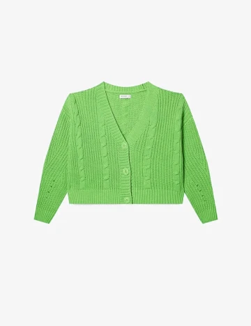 Cardigan Stradivarius, verde, XS