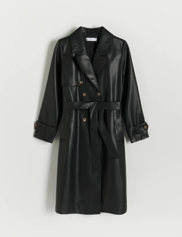 Trench Reserved, negru, 38 Negru