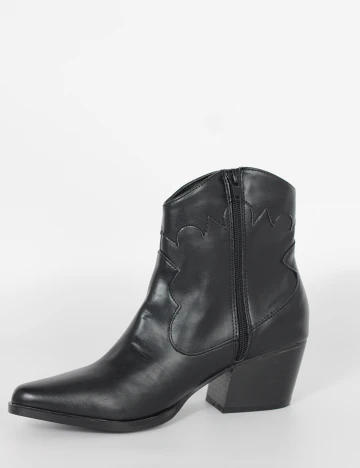 Botine Reserved, negru, 40 Negru