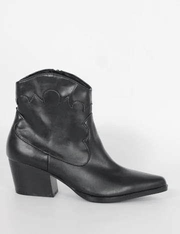 Botine Reserved, negru, 40 Negru
