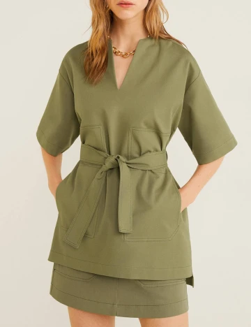 Bluza Mango, kaki, XS/S
