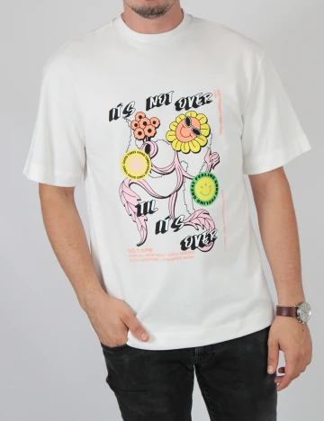 Tricou COLLUSION, alb, 36 Alb