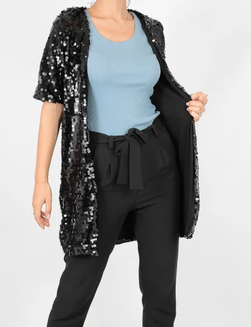 Blazer Top Secret, negru, 36 Negru