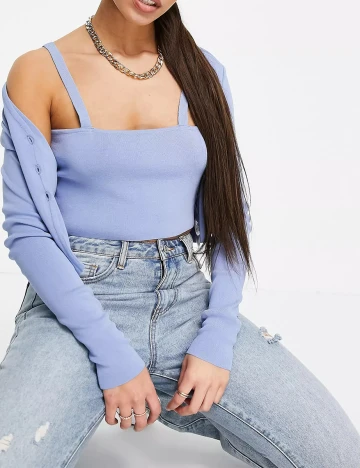 Set Maiou si Cardigan Missguided, bleu, 38