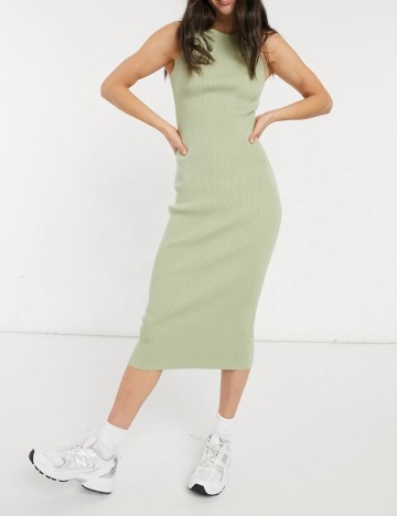 Rochie medie Pretty Lavish, verde, L