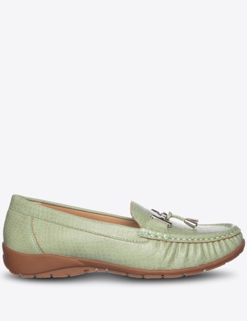 Mocasini Ladyflex, verde opalin, 37