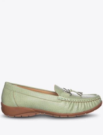 Mocasini Ladyflex, verde opalin, 37 Verde
