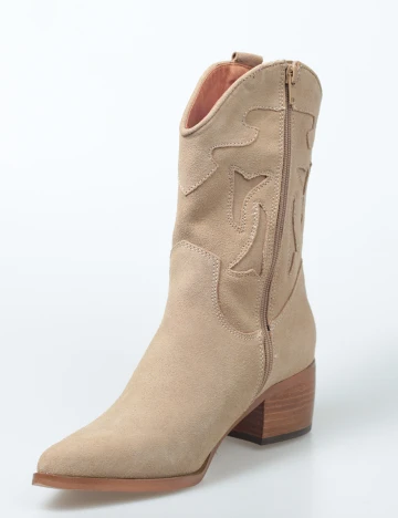 Botine Excellent, bej, 41 Crem