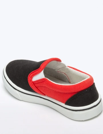 Espadrile No Compromise, negru/rosu, 34