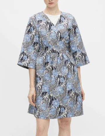 Rochie scurta Object, albastru, 34