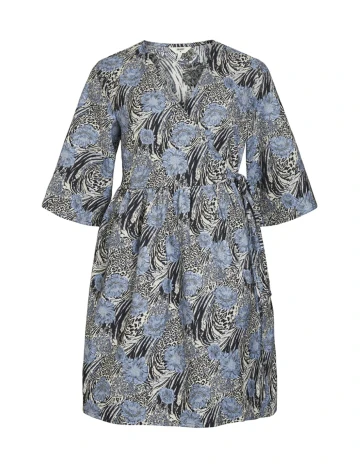Rochie scurta Object, albastru, 34