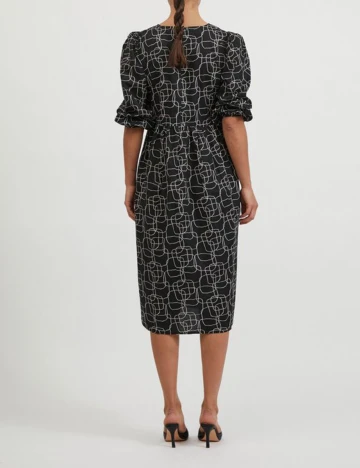 Rochie medie Vila, negru, 38