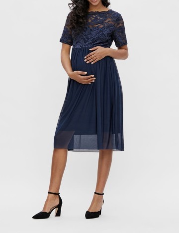 Rochie medie Mamalicious, bleumarin, M-46/48