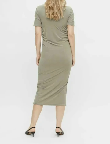 Rochie medie Mamalicious, kaki, XL
