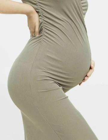 Rochie medie Mamalicious, kaki, XL