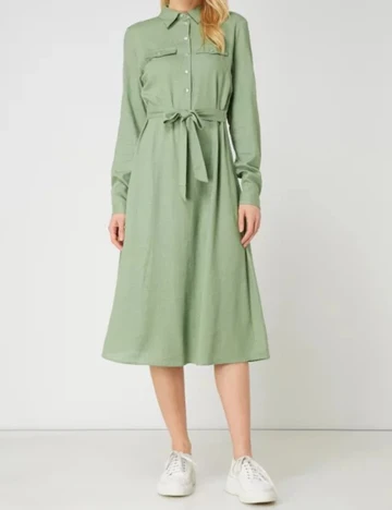 Rochie medie Vila, verde, 34