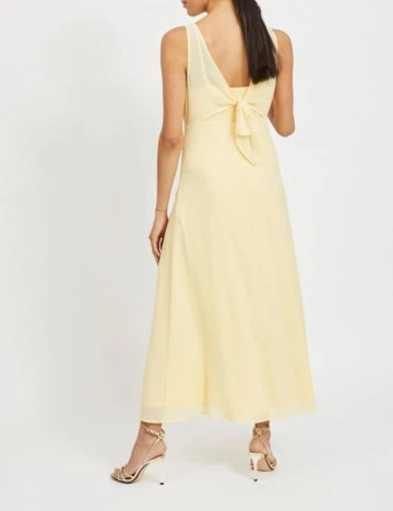 Rochie medie Vila, galben, 40