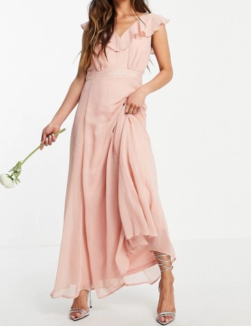Rochie lunga Vila, roz, 38