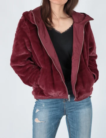 Geaca Only, visiniu, S Mov