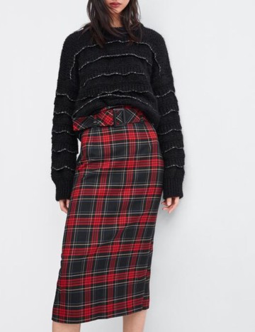 Fusta Zara, rosu, XS