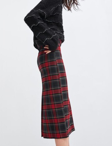 Fusta Zara, rosu, XS