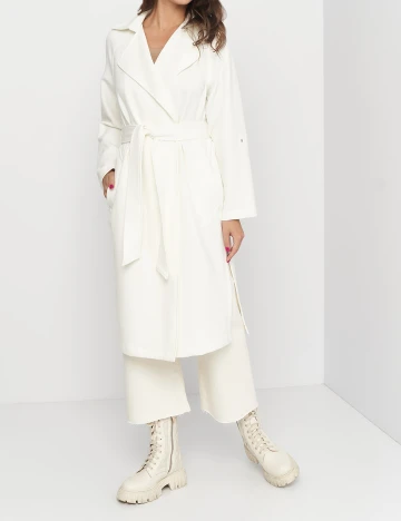 Palton Stradivarius, alb, M