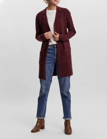 Cardigan Vero Moda, grena, M