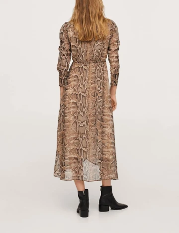 Rochie medie Mango, imprimeu sarpe, XL
