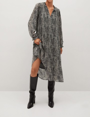 Rochie medie Mango, gri, S