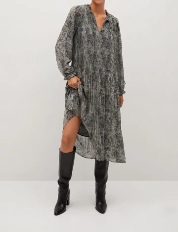 Rochie medie Mango, gri, S