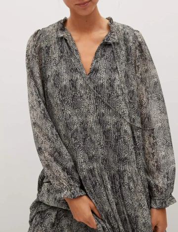 Rochie medie Mango, gri, S